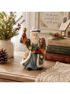 Coynes and Co Santa Figurine Lifting Spirits BH1042 Porcelain Christmas Decor
